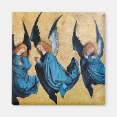 DREI ANGELN IN BLAUEN Weihnachten Magnet (Vorne)