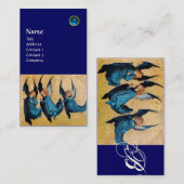 DREI ANGELS MONOGRAM, Blauer Saphir Visitenkarte (Vorne/Hinten)