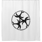 Drei Anker mit Seil Duschvorhang (Vorderseite)