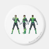 Drei Ansichten der grünen Laterne Magnet (Vorne)