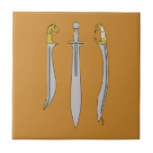 Drei antike griechische Schwerter Fliese (Vorderseite)