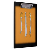 Drei antike griechische Schwerter Klemmbrett (Rechts)