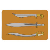 Drei antike griechische Schwerter Magnet (Horizontal)