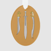 Drei antike griechische Schwerter Ornament (Vorderseite)