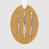 Drei antike griechische Schwerter Ornament (Rückseite)