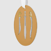 Drei antike griechische Schwerter Ornament (Vorderseite)