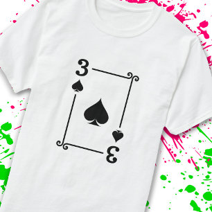 Drei Anzug passen Karten spielen Modern 3 T-Shirt