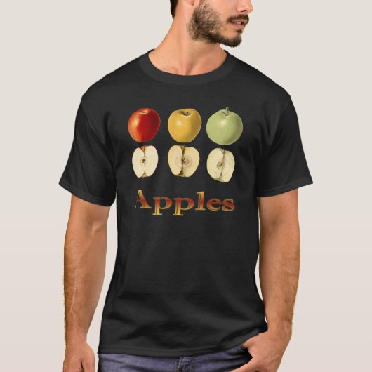 Drei Äpfel ~ Botanisches Obst ~ Farbrückstände T-Shirt (Vorderseite)