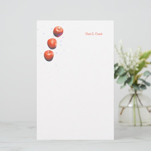 Drei Äpfel Briefpapier (Stehend Vorderseite)