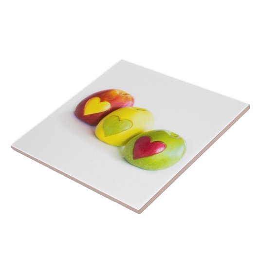 Drei Äpfel Fliese (Seite)