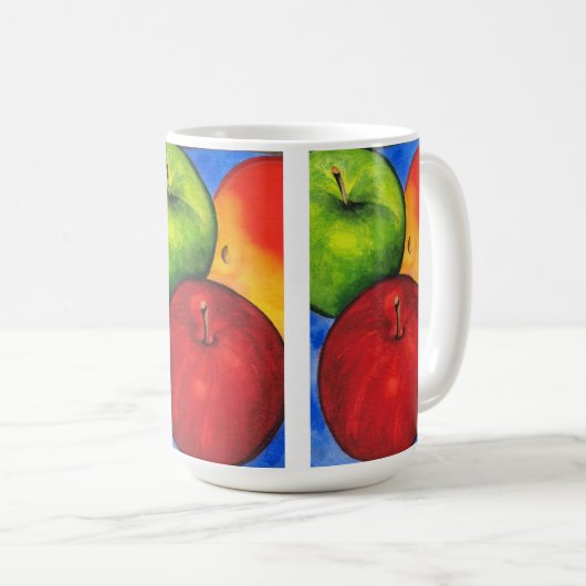 Drei Äpfel Kaffeetasse (VorderseiteRechts)