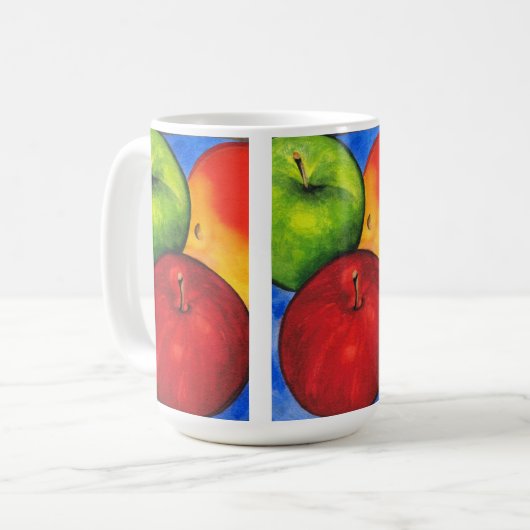 Drei Äpfel Kaffeetasse (Vorderseite Links)