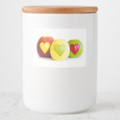 Drei Äpfel Lebensmitteletikett (Vorderseite)