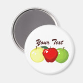 Drei Äpfel Magnet (Vorderseite/Rückseite)