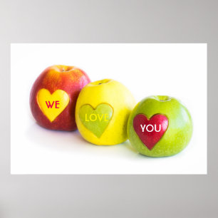 Drei Äpfel Poster