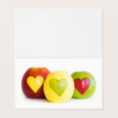 Drei Äpfel Visitenkarten (Außenseite Aufgefaltet)