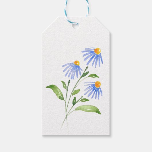 Drei Aquarellaster Geschenkanhänger (Vorderseite)