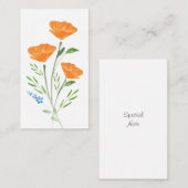 Drei Aquarellbäume Bouquet Mitteilungskarte (Vorne/Hinten)