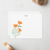 Drei Aquarellbäume Bouquet Mitteilungskarte (Vorderseite/Rückseite Beispiel)