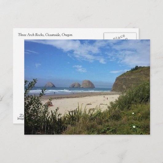 Drei Archgesteine am Ozean oder Postkarte (Vorne/Hinten)