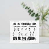 Drei Arten evolutionärer Trends (Evolution) Postkarte (Stehend Vorderseite)