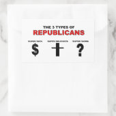 Drei Arten von Republikanern Sticker (Tasche)