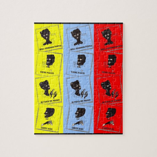 Drei Asse für Ace-Kombinationen der 1950er Jahre Puzzle (Vertikal)