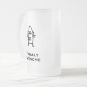 Drei AugeBot total fantastisch Mattglas Bierglas (Vorderseite Links)