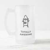 Drei AugeBot total fantastisch Mattglas Bierglas (Links)