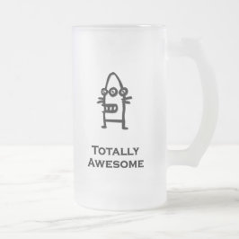 Drei AugeBot total fantastisch Mattglas Bierglas