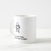 Drei Augen bohren dieses Mal im Computerlager Kaffeetasse (Vorderseite Links)