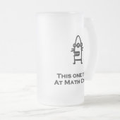 Drei Augen Bot dieses Mal im Mathe Camp Mattglas Bierglas (VorderseiteRechts)