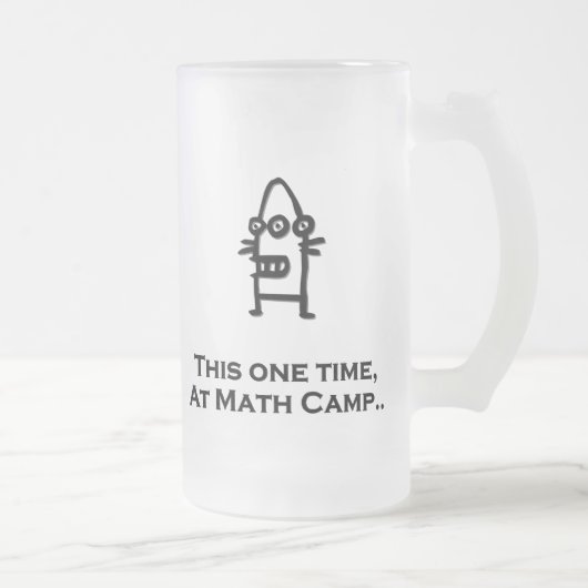 Drei Augen Bot dieses Mal im Mathe Camp Mattglas Bierglas (Rechts)