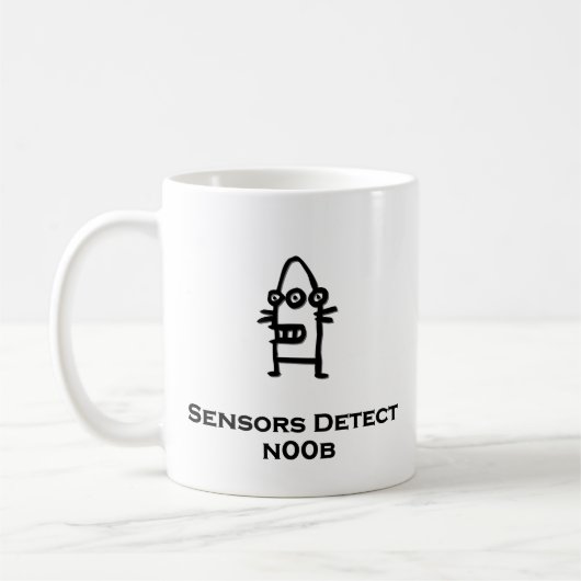 Drei Augen-Bot-Sensoren erkennen n00b Kaffeetasse (Links)
