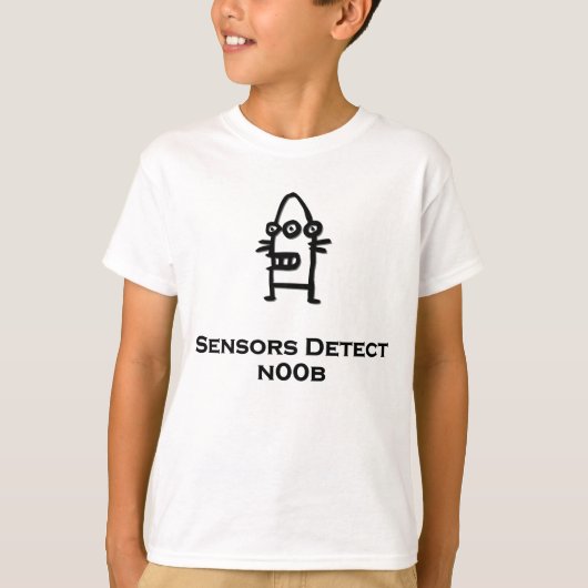 Drei Augen-Bot-Sensoren erkennen n00b T-Shirt (Vorderseite)