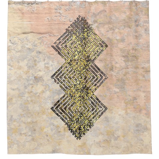 Drei Augen-Weave-Muster Duschvorhang (Vorderseite)