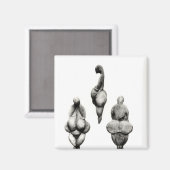 Drei Ausblicke auf die Statuette "Venus" Magnet (Vorderseite/Rückseite)