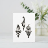 Drei Ausblicke auf die Statuette "Venus" Postkarte (Stehend Vorderseite)