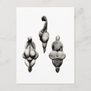 Drei Ausblicke auf die Statuette "Venus" Postkarte