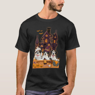 Drei australische Schäferhunde Hexe Beängstigend M T-Shirt