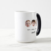 Drei-Baby-Gesichtsgeschenke für Großvater, Großmut Verwandlungstasse (VorderseiteRechts)