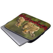Drei BabyLanius Schach Vögel Laptopschutzhülle (Vorne Knopf)
