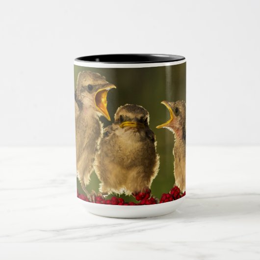 Drei BabyLanius Schach Vögel Tasse (Zentrum)