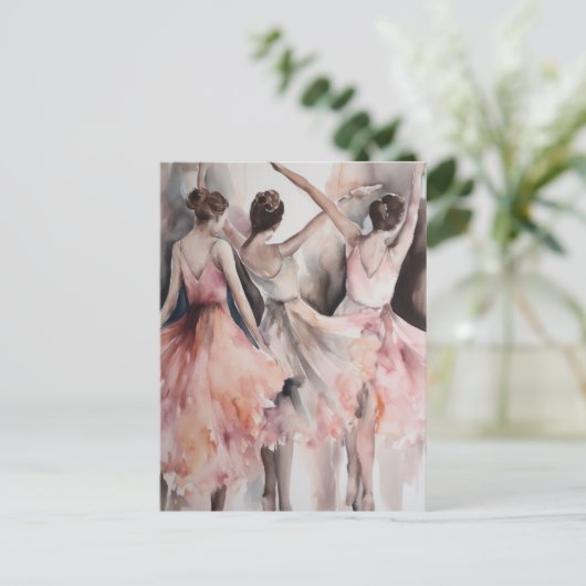 Drei Ballet Tänzer Postkarte (Stehend Vorderseite)