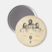 Drei Ballonfahrer Magnet (Vorderseite/Rückseite)