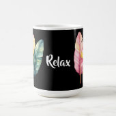 Drei Bananen Blätter in Pastellfarben  Kaffeetasse (Mittel)