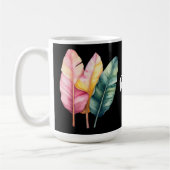 Drei Bananen Blätter in Pastellfarben  Kaffeetasse (Links)