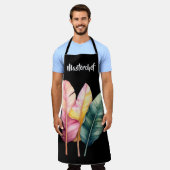 Drei Bananen Blätter in Pastellfarben Schürze (Getragen)