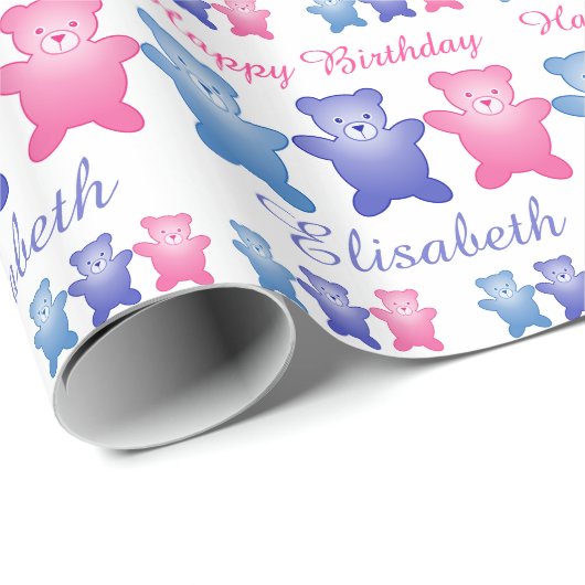 Drei Bären Geschenkpapier (Rolleneckpunkt)