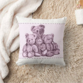 Drei Bären rosa Kissen (Decke)